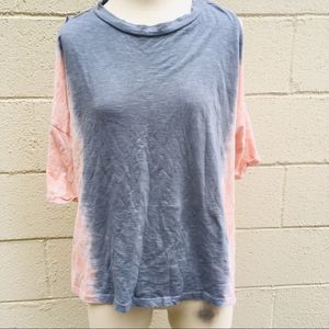 Forever 21 cold shoulder tie dye tee shirt